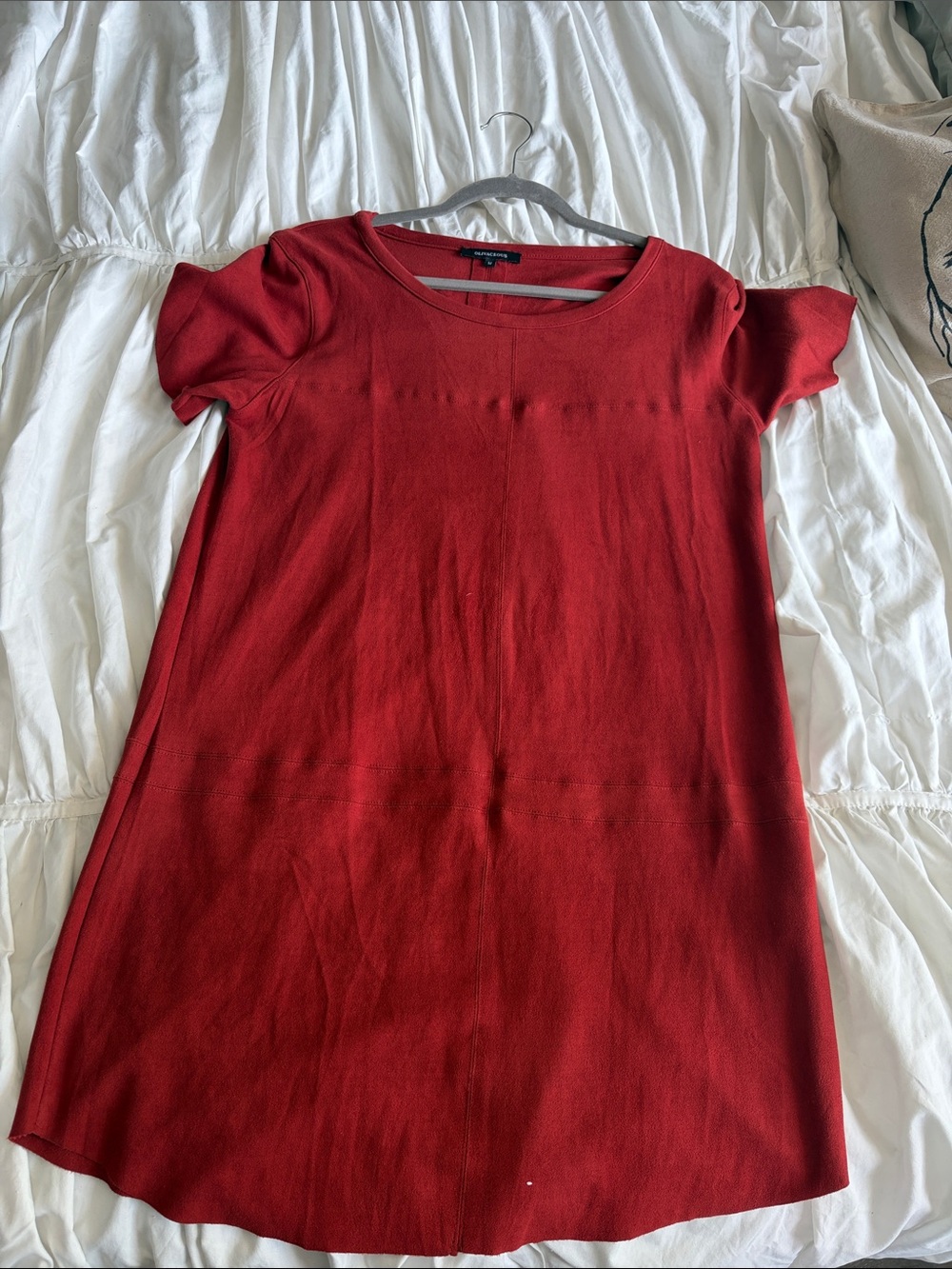 Women's Red Wool-like Jacket Interior